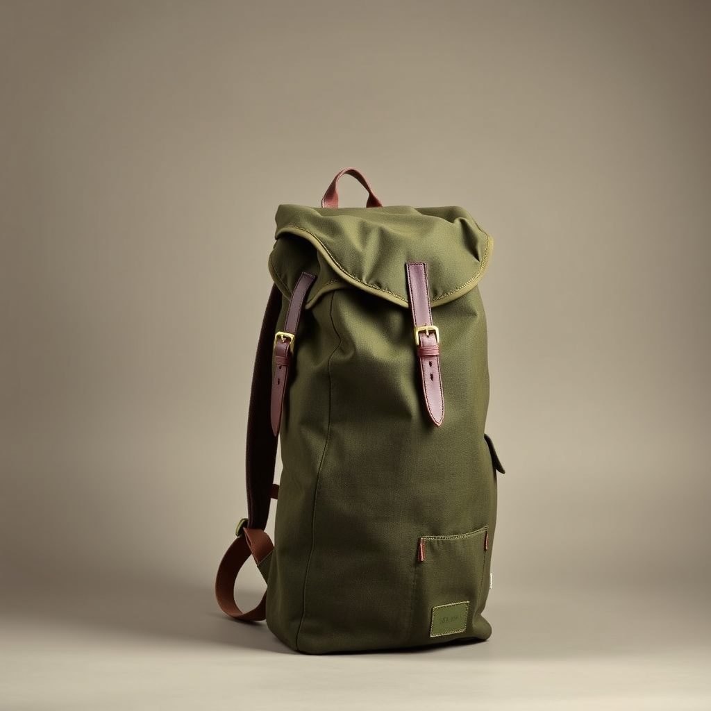 Waxed canvas rucksack, 28 L